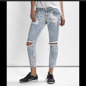 One teaspoon whiskey rose freebirds jeans sz 26